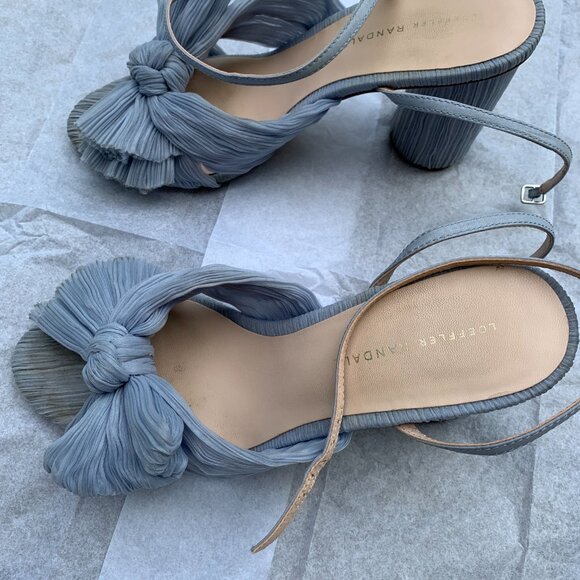 Loeffler Randall Camellia Blue Pleated Bow Heel - Picture 9 of 9